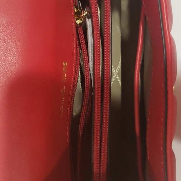 233- Michael Kors Women's Crosbody Crimson Red Color NWT - Picture 12 of 14